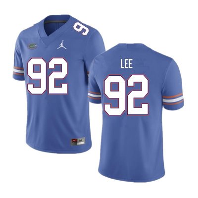 Men's Florida Gators #92 Jalen Lee NCAA Nike Blue Authentic Stitched College Football Jersey UVN6862QH